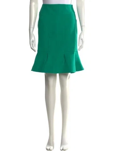 Pre-owned Marni Lambswool Knee-length Skirt In Green