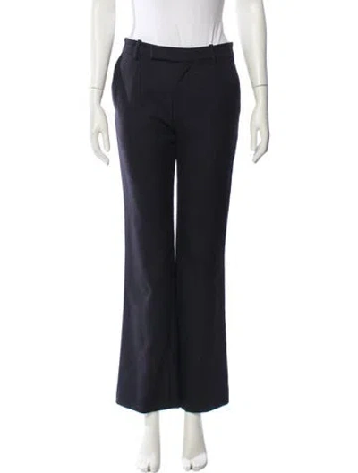 Pre-owned Marni Lambswool Wide Leg Pants In Black