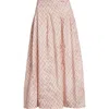 Marni Landscapes Cotton Poplin Midi Skirt In Antique Rose