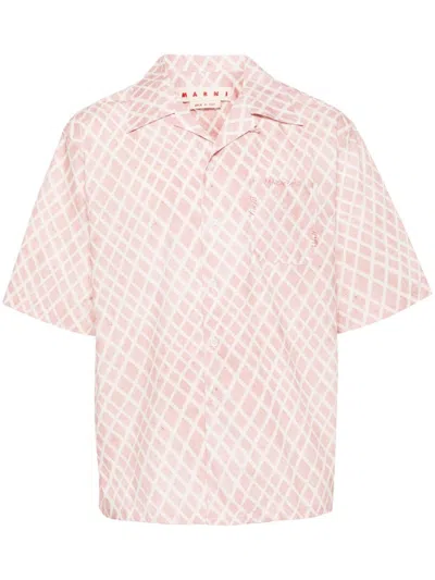 Marni Landscapes-print Shirt In Lac29 Antique Rose
