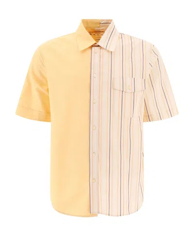 Marni Lapel Short-sleeved Shirt In Nude