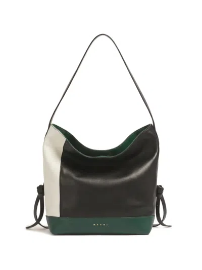 Marni Large Pod 2.0 Leather Shoulder Bag In Multi