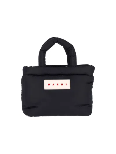Marni Large Tote Bag In Black