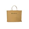 Marni Large Tote Bag In Natural Raffia Effect Fabric