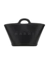 Marni Large Tropicalia Tote Bag In Black