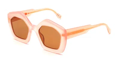 Marni Laughing Waters Havana Rossa 5h6 Men's Sunglasses Pink Size 51