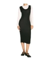 Marni Multi-layered Dress With Crinkled Hem In Black