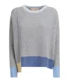 Marni Long Sleeve Crewneck Sweater In Sodium Grey In Gray