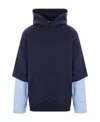 Marni Layered-design Hoodie In Black