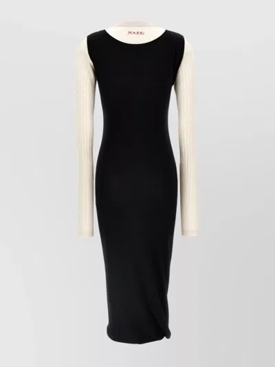 Marni Multi-layered Dress Dresses In Multicolor