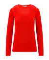 Marni Ribbed Viscose Top With Buttonholes In Red