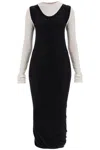 Marni Blackwhite Multi-layered Dress In Black