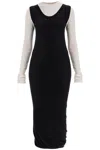 Marni Blackwhite Multi-layered Dress In Black
