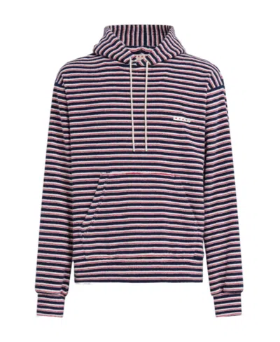 MARNI MARNI LAYERED STRIPED DRAWSTRING HOODIE