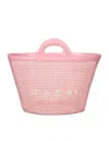 Marni Tropicalia Micro Bag In Leather And Raffia In Pink