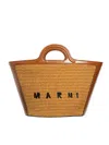 Marni Leather And Raffia Tropicalia Micro Bag
