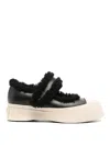 MARNI LEATHER  AND SHEARLING SNEAKERS