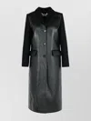 Marni Long-sleeved Patchwork Coat In Black