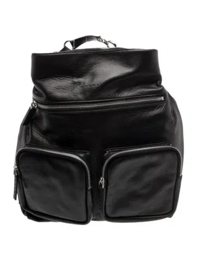 Pre-owned Marni Leather Backpack In Black
