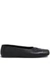 Marni Leather Little Bow Ballerina In Black