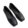 Marni Leather Little Bow Ballerina In Black
