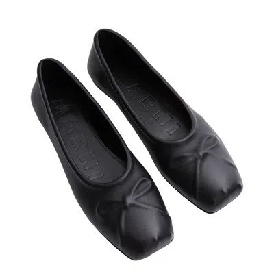 MARNI LEATHER BALLERINA SHOES