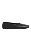 Marni Leather Little Bow Ballerina In Black