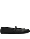 Shop Marni Leather Ballet Flats