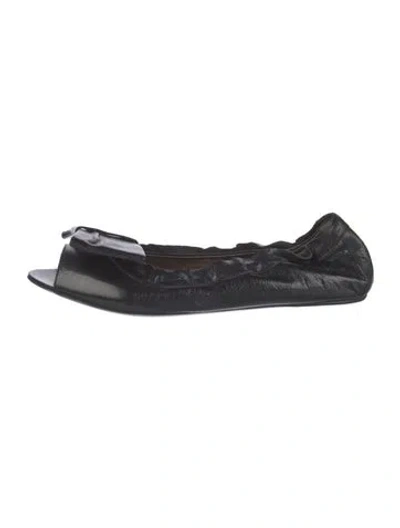 Pre-owned Marni Leather Ballet Flats In Black