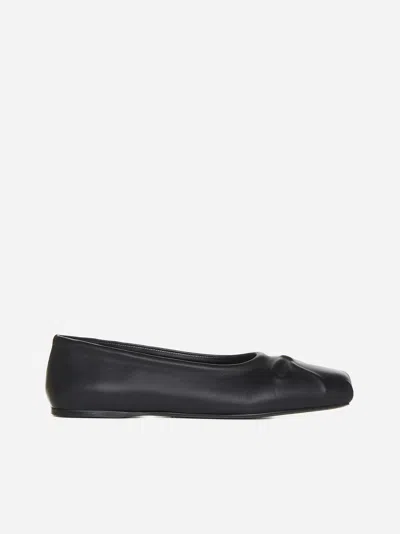 Marni Leather Ballerina Shoes In Color