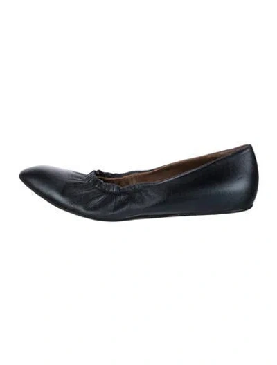 Pre-owned Marni Leather Ballet Flats In Blue