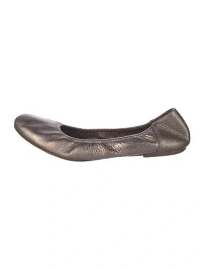 Pre-owned Marni Leather Ballet Flats In Gray