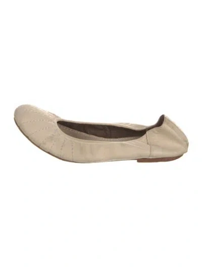 Pre-owned Marni Leather Ballet Flats In Neutral