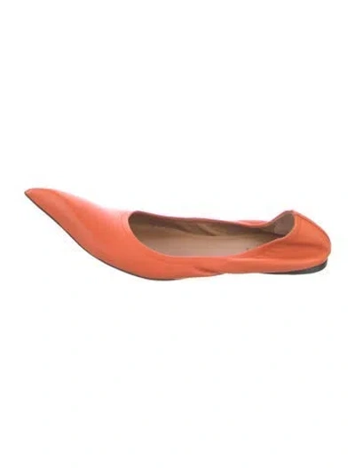 Pre-owned Marni Leather Ballet Flats In Orange