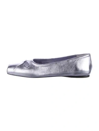Pre-owned Marni Leather Ballet Flats In Purple