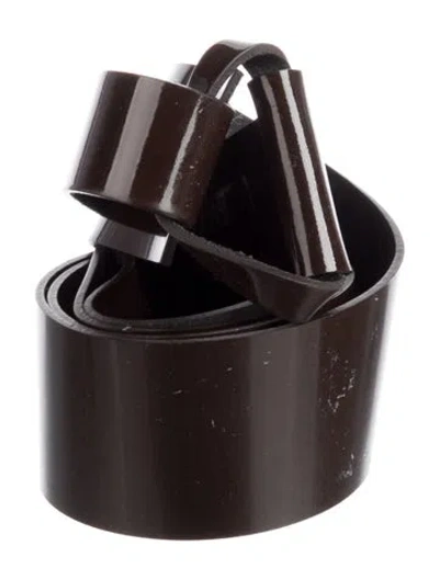 Pre-owned Marni Leather Belt In Brown