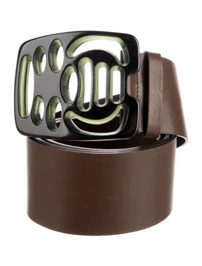 Pre-owned Marni Leather Belt In Brown