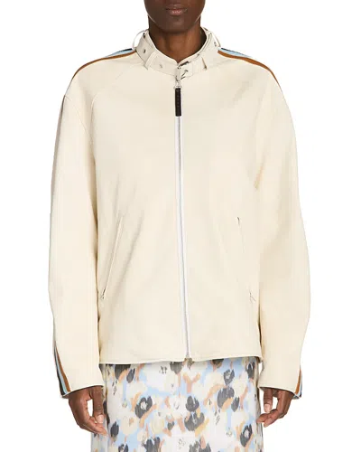 Marni Leather Biker Jacket In White