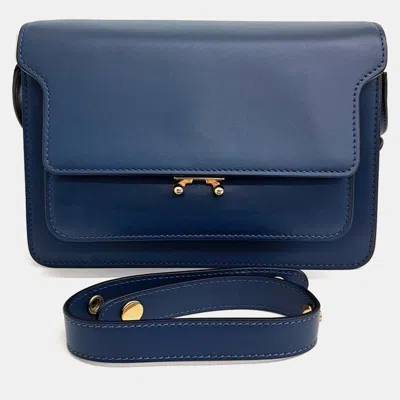 Pre-owned Marni Leather Blue Trunk Bag