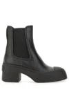 Marni Leather Boot In Black