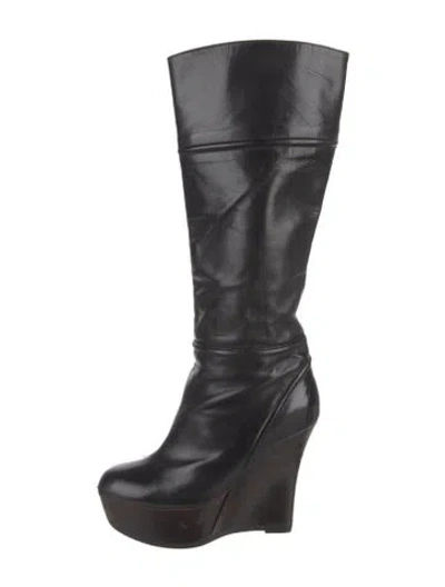 Pre-owned Marni Leather Boots In Black