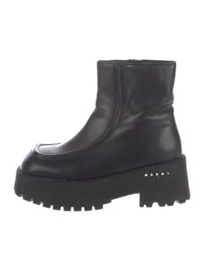 Pre-owned Marni Leather Boots In Black