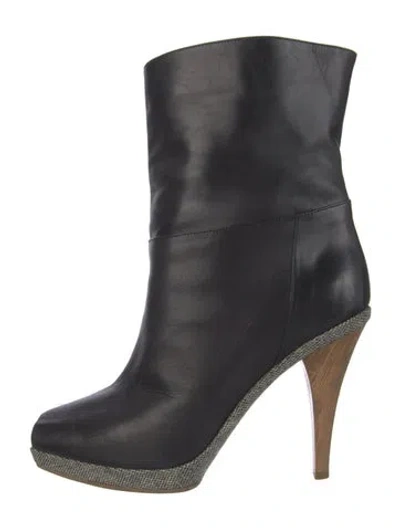 Pre-owned Marni Leather Boots In Black