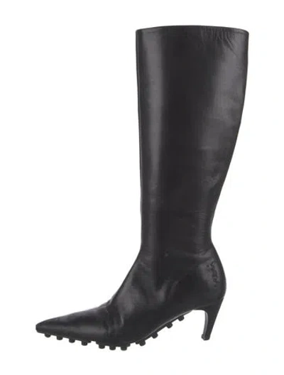 Pre-owned Marni Leather Boots In Black