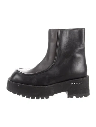 Pre-owned Marni Leather Boots In Black