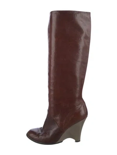 Pre-owned Marni Leather Boots In Brown