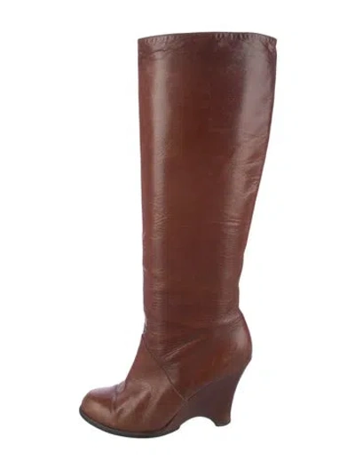 Pre-owned Marni Leather Boots In Brown