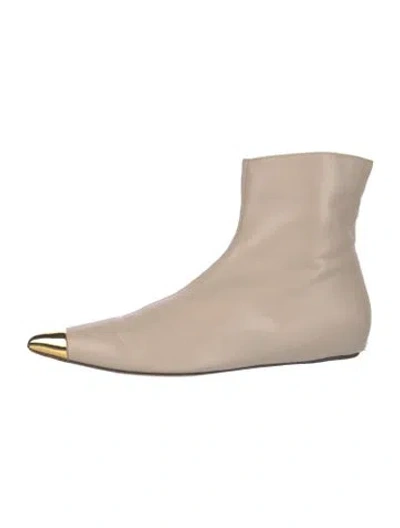 Pre-owned Marni Leather Boots In Neutral