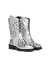Marni Leather Boots In Silver