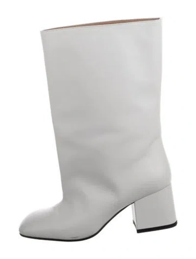 Pre-owned Marni Leather Boots In White